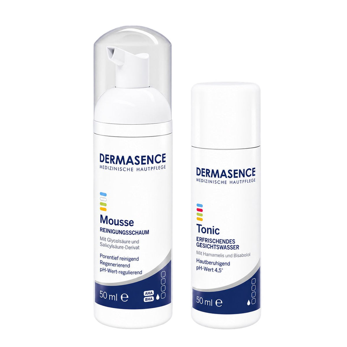 DERMASENCE Travel kit: Mousse + Tonic 2x50 ml – productverpakking