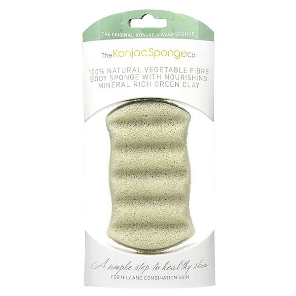 The Konjac Sponge Company 6 Wave Green Clay Sponge