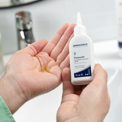DERMASENCE Polaneth Cooling scalp liquid – textuur op de huid